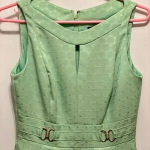 Tahari Arthur S. Levine green with buckle dress  2